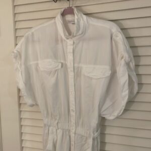 NWT Young Fabulous & Broke White Soft Belted and Cuffed Jumpsuit